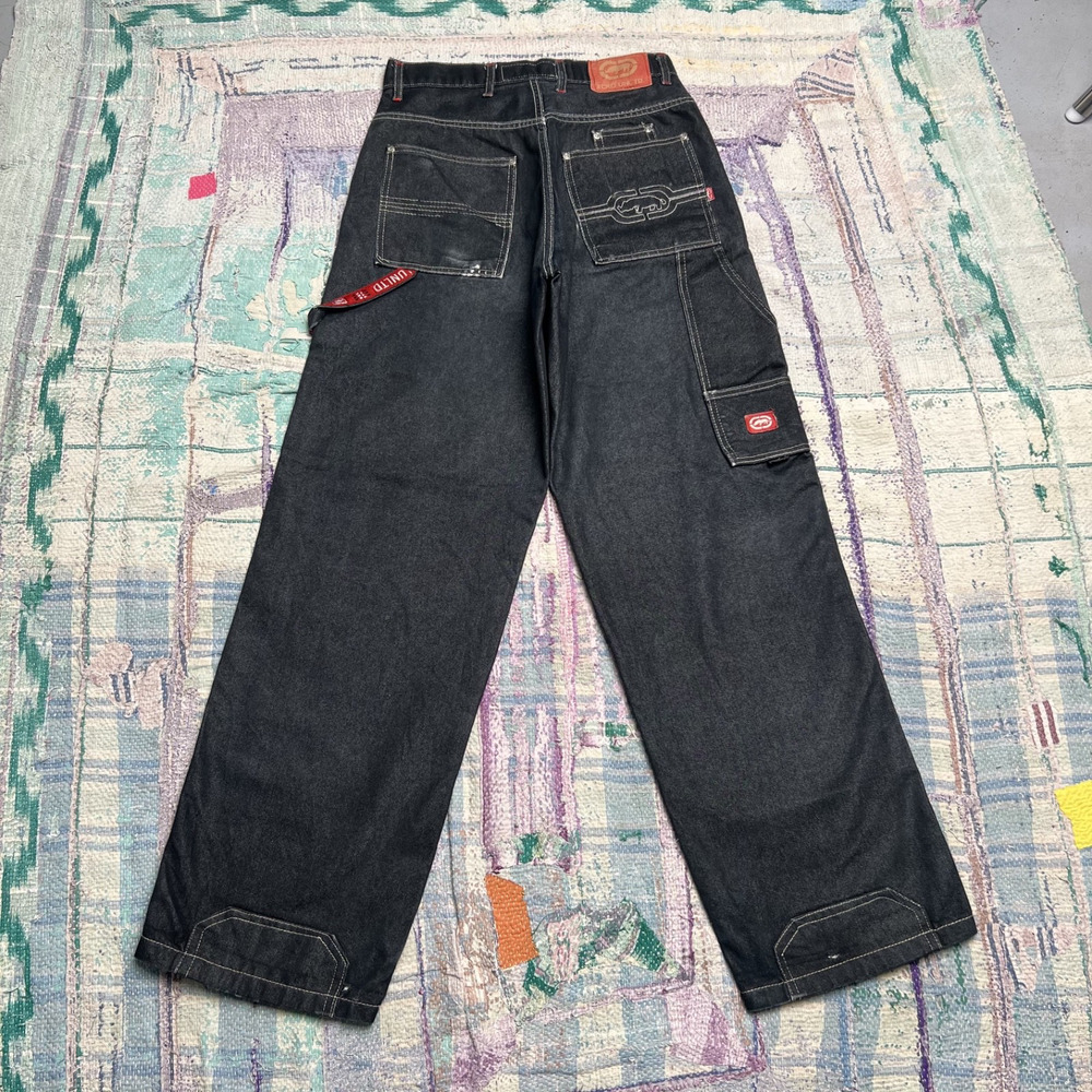 Vtg Y2K Ecko Unlimited Baggy Hip Hop Skater JNCO Style Carpenter Jeans 28x32